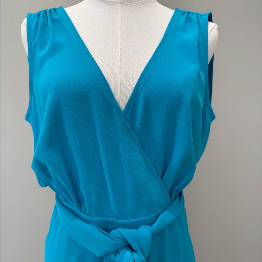 Trina Turk Teal Sleeveless Jumpsuit